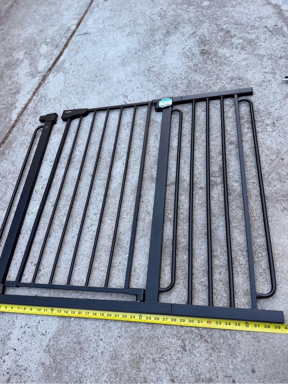 The Cumbor Black Metal Adjustable Safety Gate is, sold WITHOUT feet